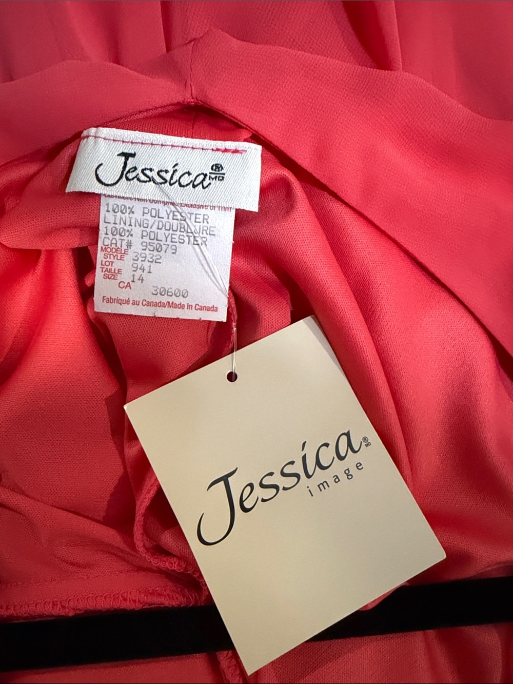 Jessica Coral Pink High-Low Dress - Picture 2 of 6